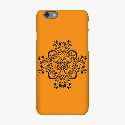 Snap iPhone 6s  Phone Case - Flower Design With Orange Background