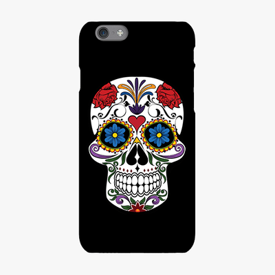 Tough iPhone 6s  Phone Case - Skull Artwork With Black Background