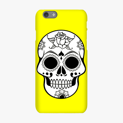 Snap iPhone 6s  Phone Case - Skull With Yellow Background
