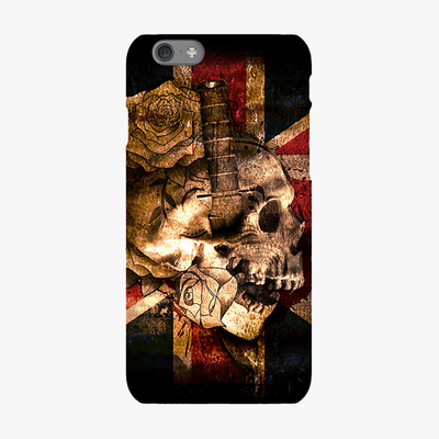 Snap iPhone 6s  Phone Case - Skull With Union Jack British Flag