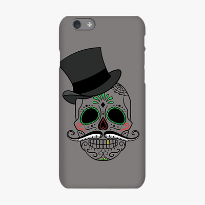 Tough iPhone 6s  Phone Case - Skull Art With Gray Background
