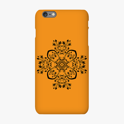 Snap iPhone 6s Plus  Phone Case - Flower Design With Orange Background