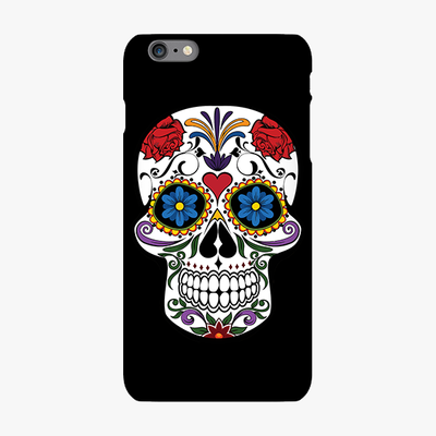 Snap iPhone 6s Plus  Phone Case - Skull Artwork With Black Background