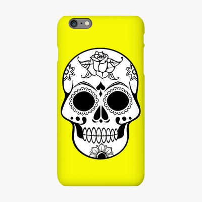 Snap iPhone 6s Plus  Phone Case - Skull With Yellow Background