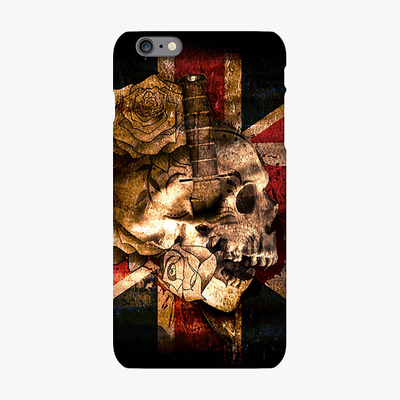 Snap iPhone 6s Plus  Phone Case - Skull With Union Jack British Flag