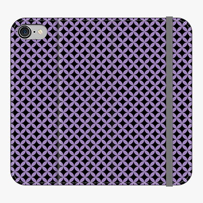 Folio iPhone 7  Folio Wallet - Beautiful Star Pattern With Purple Background