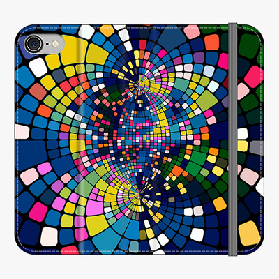 Folio iPhone 7  Folio Wallet - Colorful Geometric Art