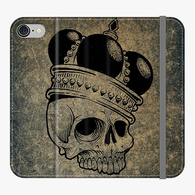 Folio iPhone 7  Phone Folio - Skull  With Crown