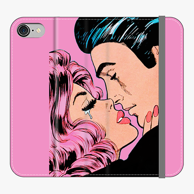 Folio iPhone 7  Folio Wallet - Lovely Couple With Pink Background