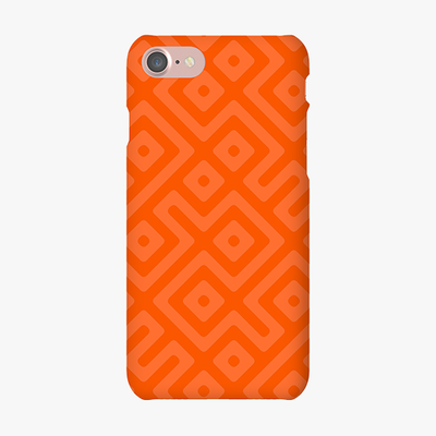 Tough iPhone 7  Phone Case - Orange Color Pattern