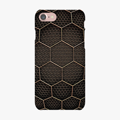 Tough iPhone 7  Phone Case - Golden Hexagons