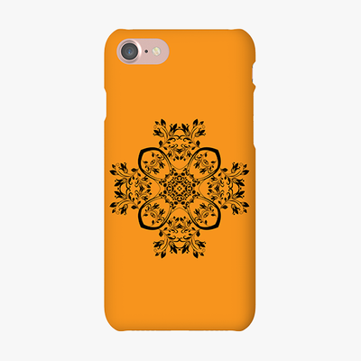 Snap iPhone 7  Phone Case - Flower Design With Orange Background