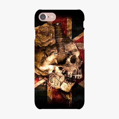 Snap iPhone 7  Phone Case - Skull With Union Jack British Flag