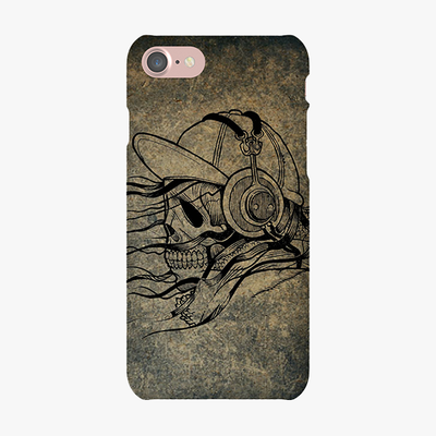 Tough iPhone 7  Phone Case - Skull With Headphone