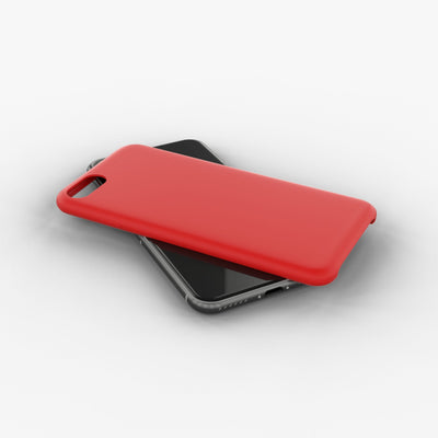 Liquid silicone case for iPhone 7 in red color