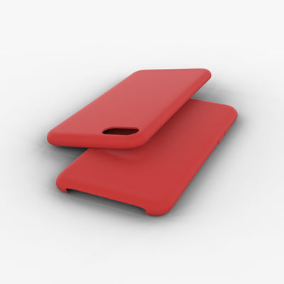 Different Liquid silicone case for iPhone 7 in red color