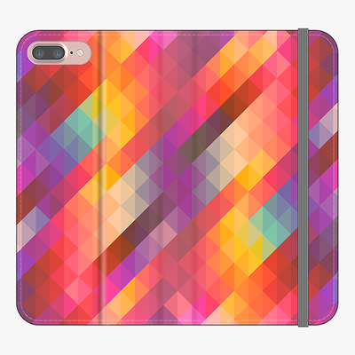 Folio iPhone 7 Plus  Folio Wallet - Colorful Geometric Texture