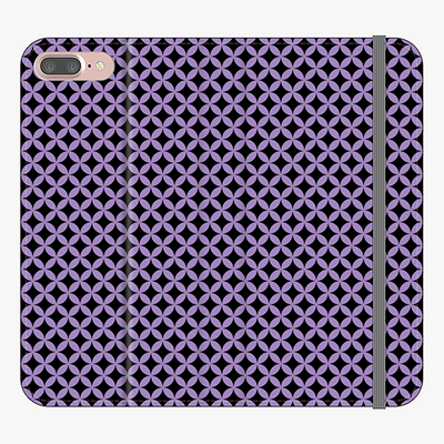 Folio iPhone 7 Plus  Folio Wallet - Beautiful Star Pattern With Purple Background