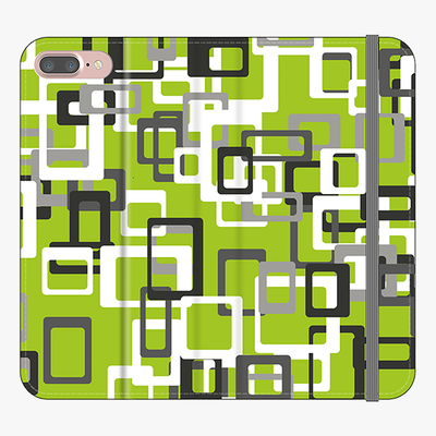 Folio iPhone 7 Plus  Folio Wallet - Geometric square Pattern