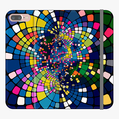 Folio iPhone 7 Plus  Folio Wallet - Colorful Geometric Art