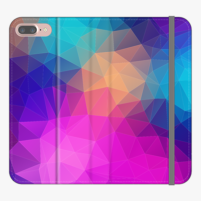 Folio iPhone 7 Plus  Folio Wallet - Colorful Triangular Polygons