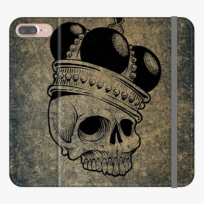 Folio iPhone 7 Plus  Phone Folio - Skull  With Crown