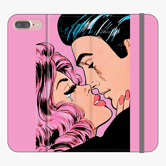 Folio iPhone 7 Plus  Folio Wallet - Lovely Couple With Pink Background