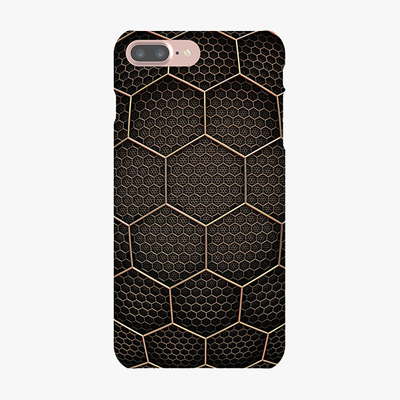 Tough iPhone 7 Plus  Phone Case - Golden Hexagons