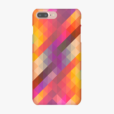 Tough iPhone 7 Plus  Phone Case - Colorful Triangle Pattern
