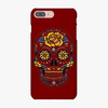 Tough iPhone 7 Plus  Phone Case - Skull Art With Brown Background
