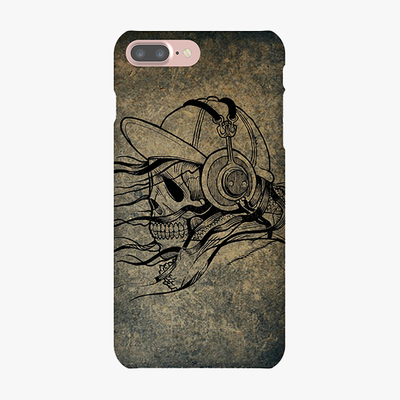 Tough iPhone 7 Plus  Phone Case - Skull With Headphone