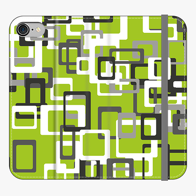 Folio iPhone 8  Folio Wallet - Geometric square Pattern