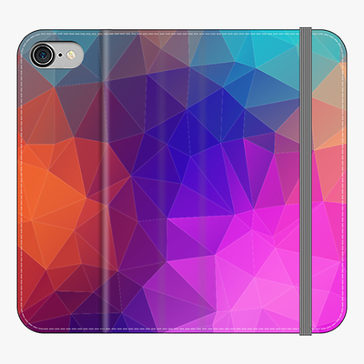 Folio iPhone 8  Folio Wallet - Colorful Triangular Polygons