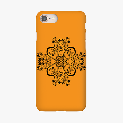 Snap iPhone 8  Phone Case - Flower Design With Orange Background