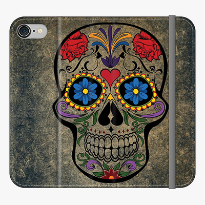 Folio iPhone 8  Phone Folio - Skull  With Artwork