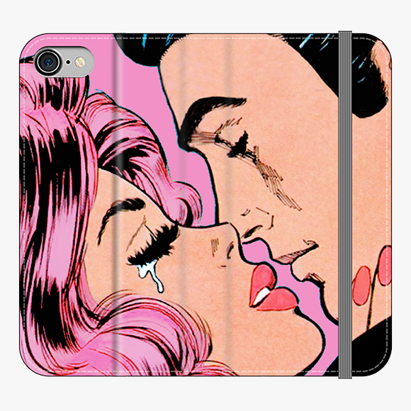 Folio iPhone 8  Folio Wallet - Lovely Couple With Pink Background