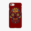 Tough iPhone 8  Phone Case - Skull Art With Brown Background
