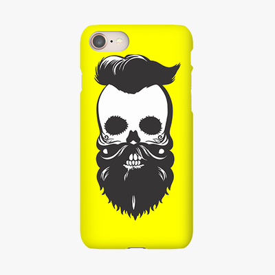 Tough iPhone 8  Phone Case - Skull With Beard And Mustache