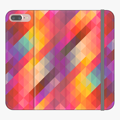 Folio iPhone 8 Plus  Folio Wallet - Colorful Geometric Texture