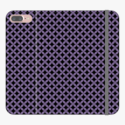 Folio iPhone 8 Plus  Folio Wallet - Beautiful Star Pattern With Purple Background