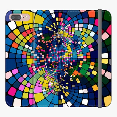 Folio iPhone 8 Plus  Folio Wallet - Colorful Geometric Art