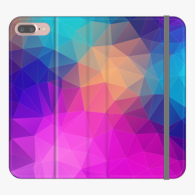 Folio iPhone 8 Plus  Folio Wallet - Colorful Triangular Polygons