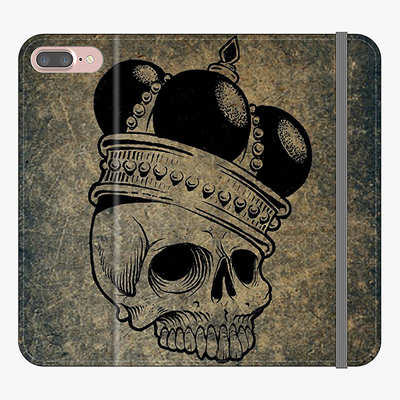 Folio iPhone 8 Plus  Phone Folio - Skull  With Crown
