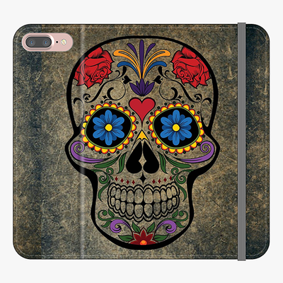 Folio iPhone 8 Plus  Phone Folio - Skull  With Artwork