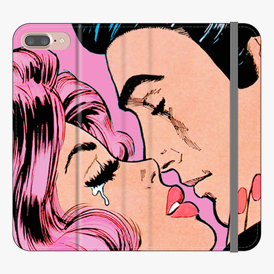 Folio iPhone 8 Plus  Folio Wallet - Lovely Couple With Pink Background