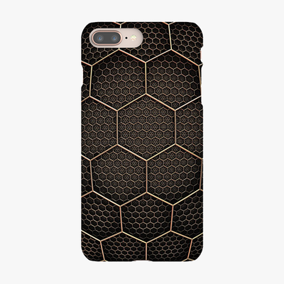 Tough iPhone 8 Plus  Phone Case - Golden Hexagons