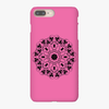 Tough iPhone 8 Plus  Phone Case - Mandala With Pink Background
