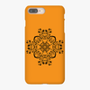 Snap iPhone 8 Plus  Phone Case - Flower Design With Orange Background