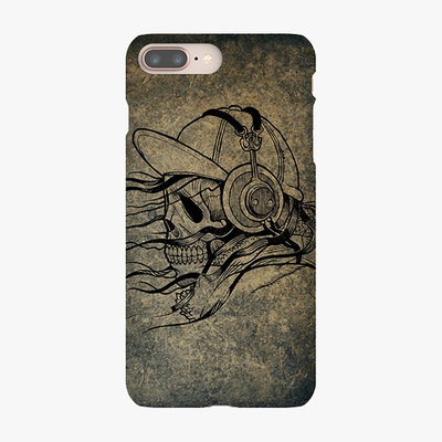 Tough iPhone 8 Plus  Phone Case - Skull With Headphone