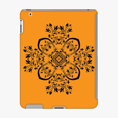 Snap iPad 2/3/Retina  Phone Case - Flower Design With Orange Background